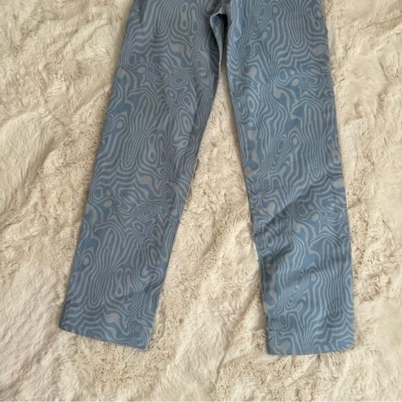 Princess Polly Addison Printed jeans size 4 blue groovy print straight leg - Picture 12 of 14